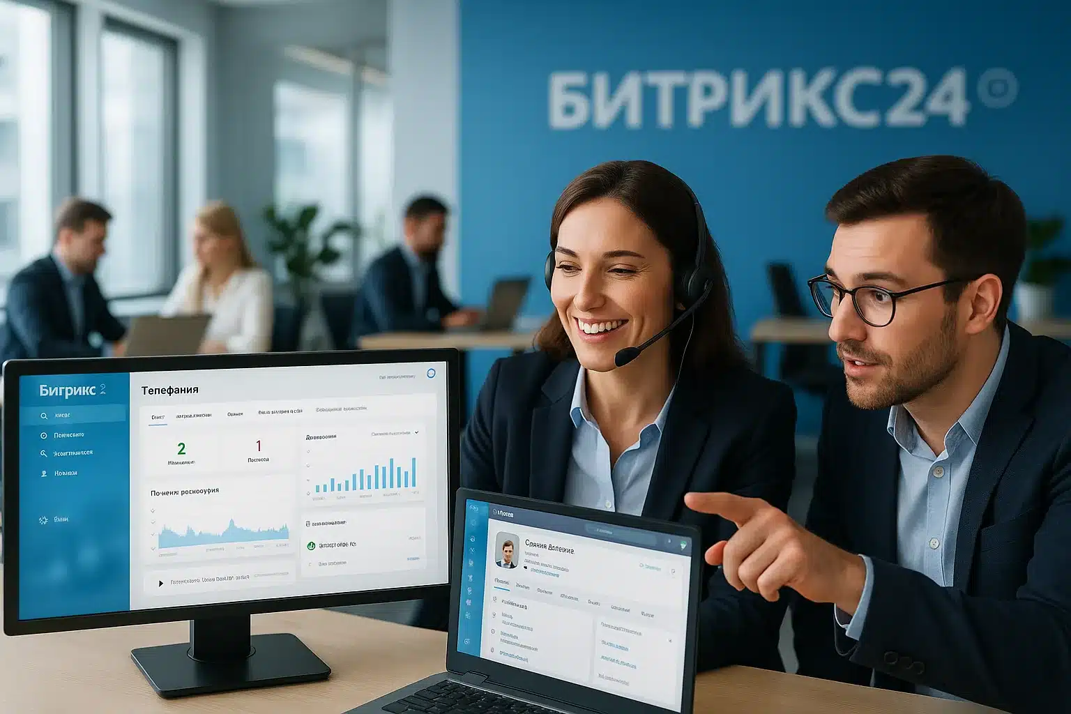 Модуль телефонии в Битрикс24: как настроить и использовать для контроля качества продаж